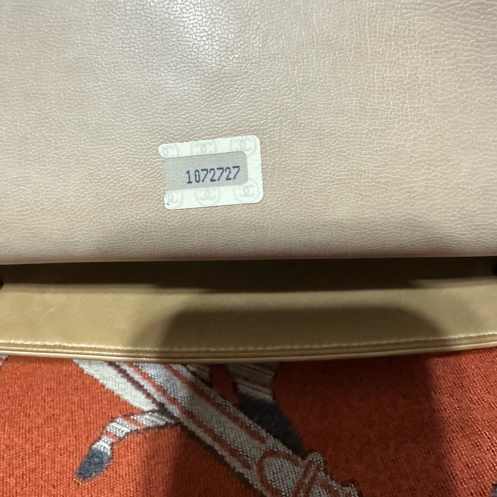 CHANEL❤️🌟 1072727 VINTAGE TAN QUILTED LAMBSKIN ALL LEATHER TOTE BAG⭐️ - Picture 12 of 12